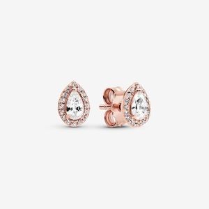 Pandora teardrop halo stud earrings